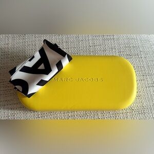 Marc Jacobs Yellow Leather Hardshell Sunglasses case and Eyeglasses case